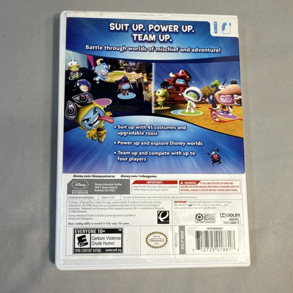 Disney Interactive Disney Universe (2011) Nintendo Wii E10+ Manual